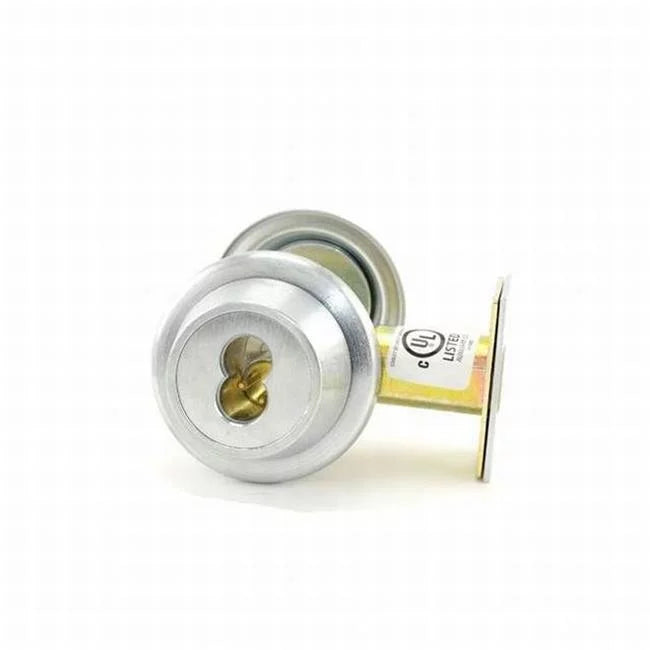 Stanley Best  2.75 in. 8T Series Backset 7 Pin Single Cylinder Deadbolt Standard Strike Less Core - Satin Chrome