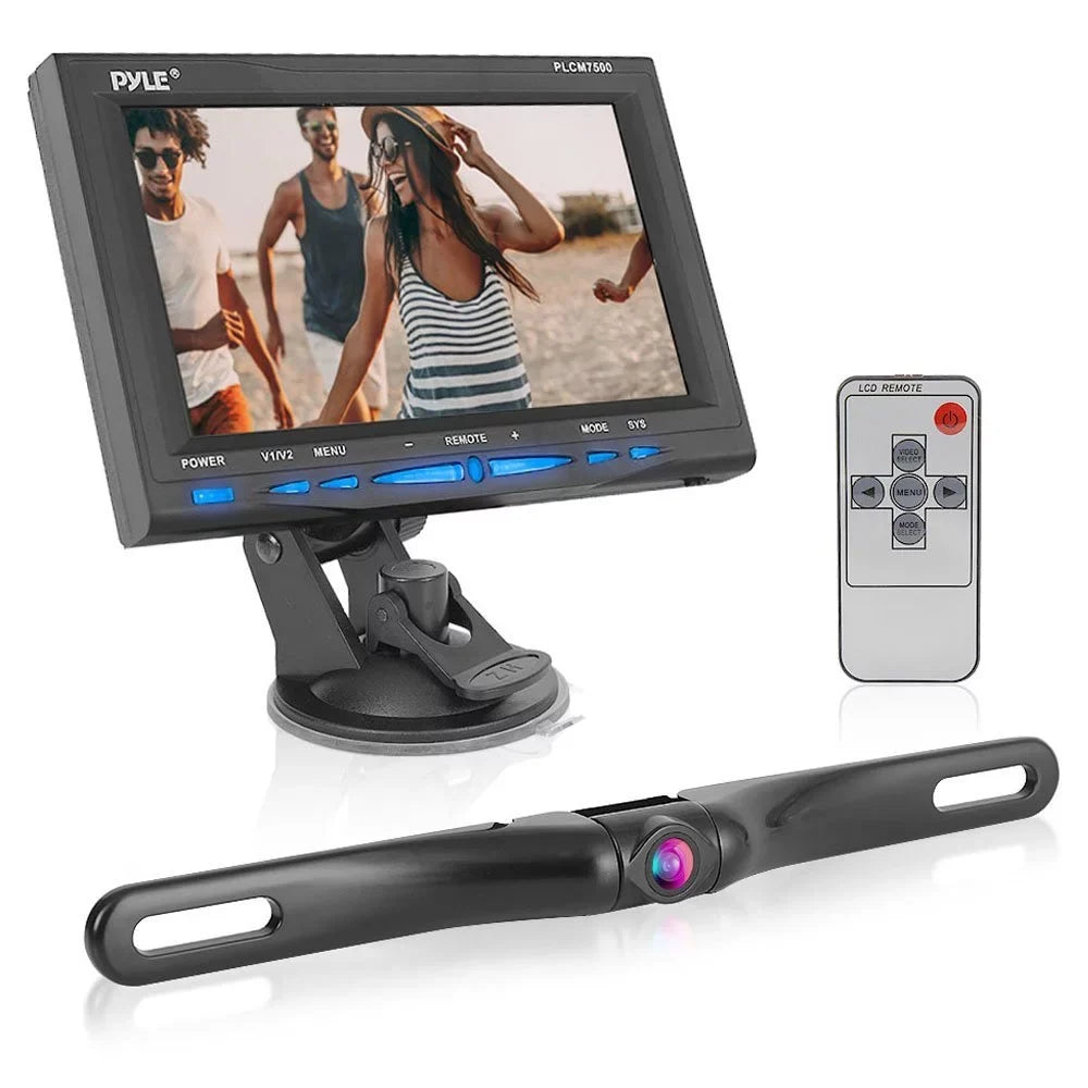Scosche D4Tfcamk Back Up Camera System With 4.3  Color  Dash Monitor And License Plate Frame Camera For Most Cars, Trucks And Suv'S With An - Interface