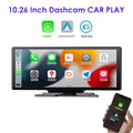 KingFurt T91 Touch Screen Wireless Dash Cam - Dual Lens, Bluetooth Connected, 2K Resolution, 10.26''  Screen, WiFi Enabled