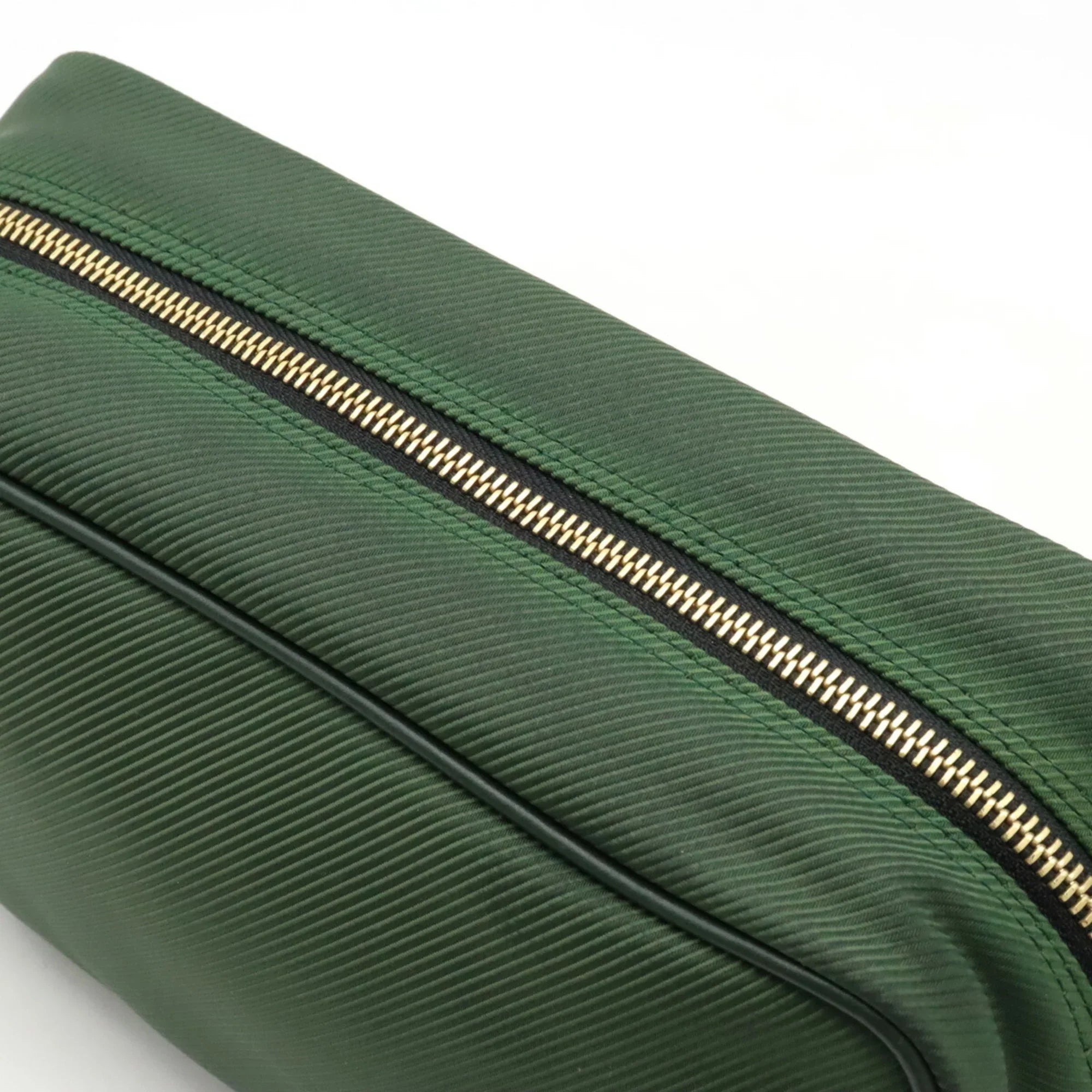 Pre-Owned   Taiga Parana Second Bag Handbag Canvas Leather Epicea Dark Green M30754 (Good)