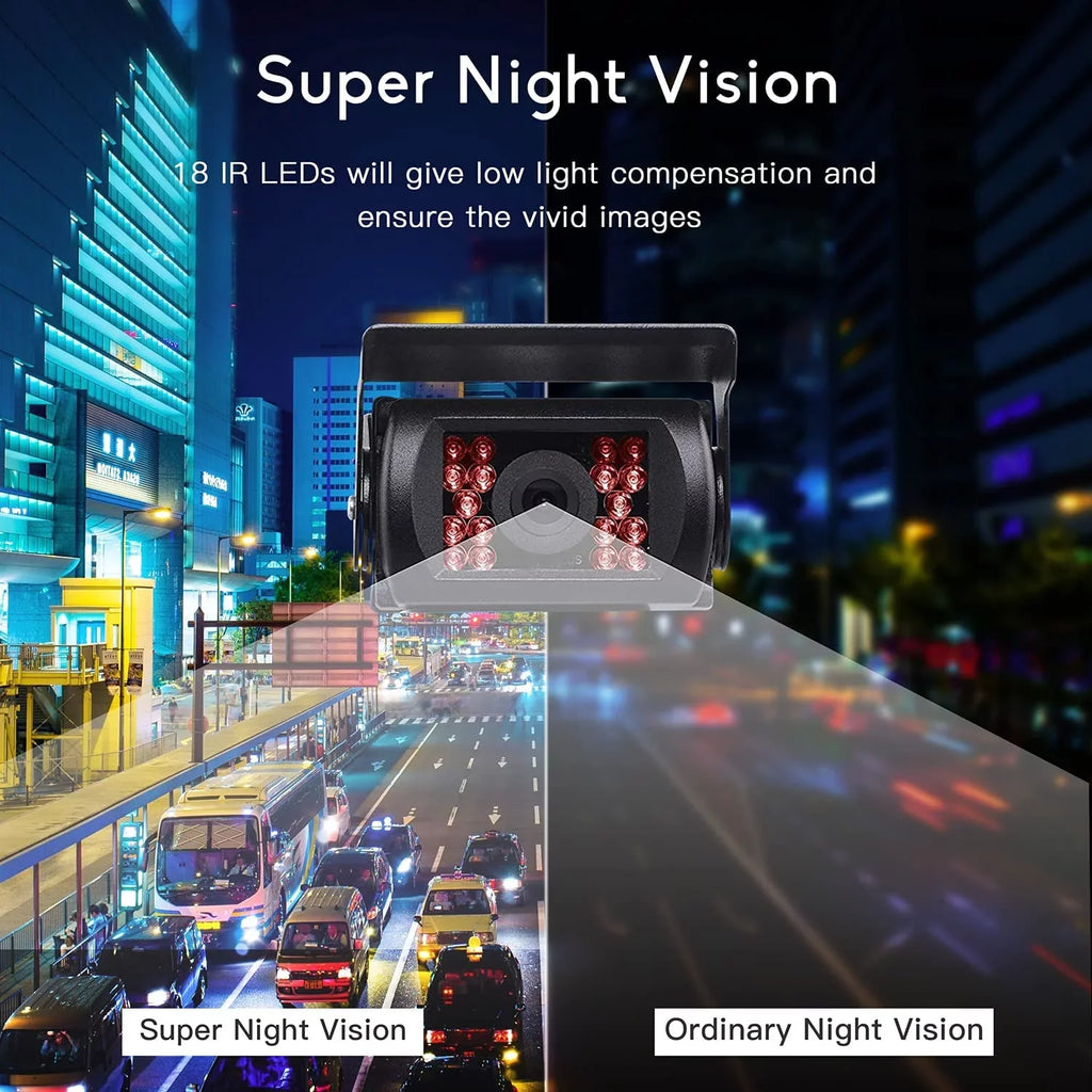 Car Reversing Camera Kit 7"   Monitor 12V-24V Night Vision Waterproof RearView  Backup Camera