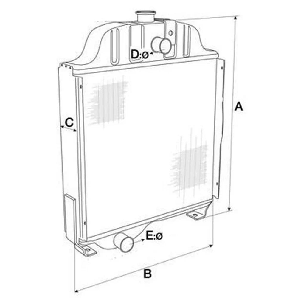RAParts 5118305 Fits Ford New Holland Tractor Radiator TD60D TD75D TD85D TD650DT TD75 +