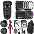 Olympus M.Zuiko Digital  12-200mm f/3.5-6.3 Lens - 3 Lens Kit + Tripod + Backpack - 64GB Accessory Bundle