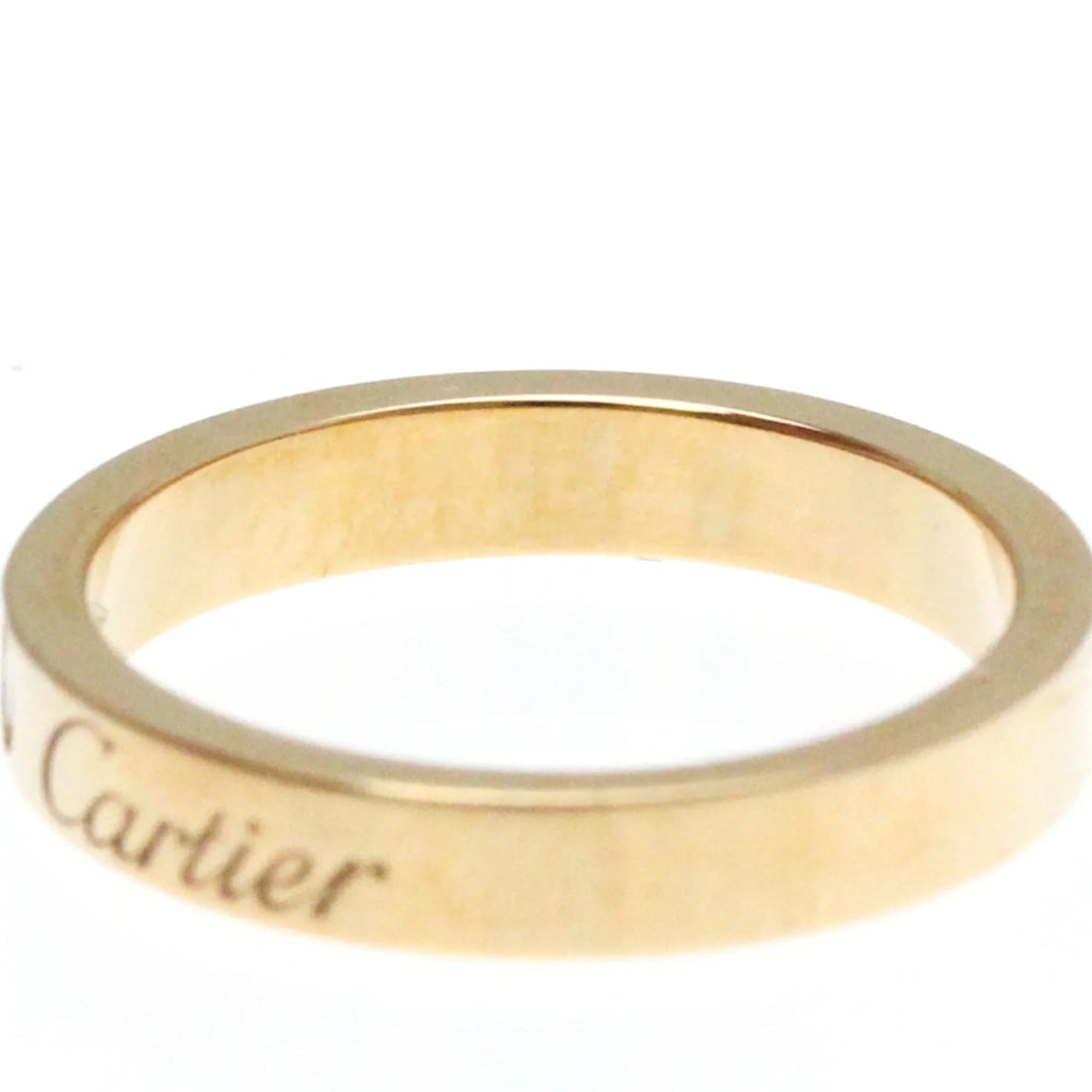 Pre-Owned Cartier Engraved Ring Pink Gold (18K) Fashion Diamond Band Ring Pink Gold (Good)