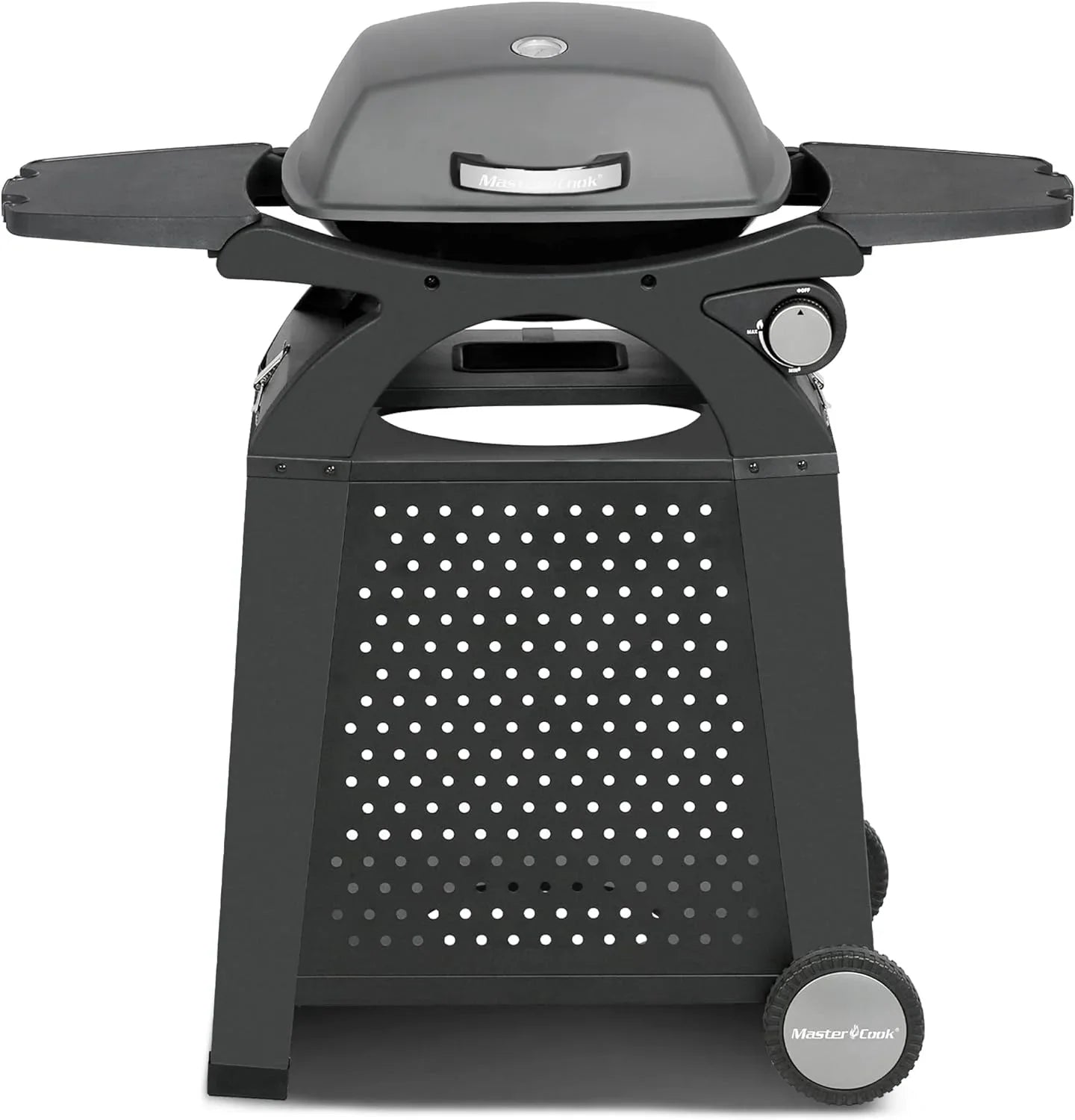 Propane Gas Grill, Portable Tabletop Barbecue Grill with Cart for Patio, Camping, Travel