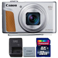 Canon PowerShot SX740 20.3MP 20.3MP  Digital Camera Silver with 32GB Memory Card