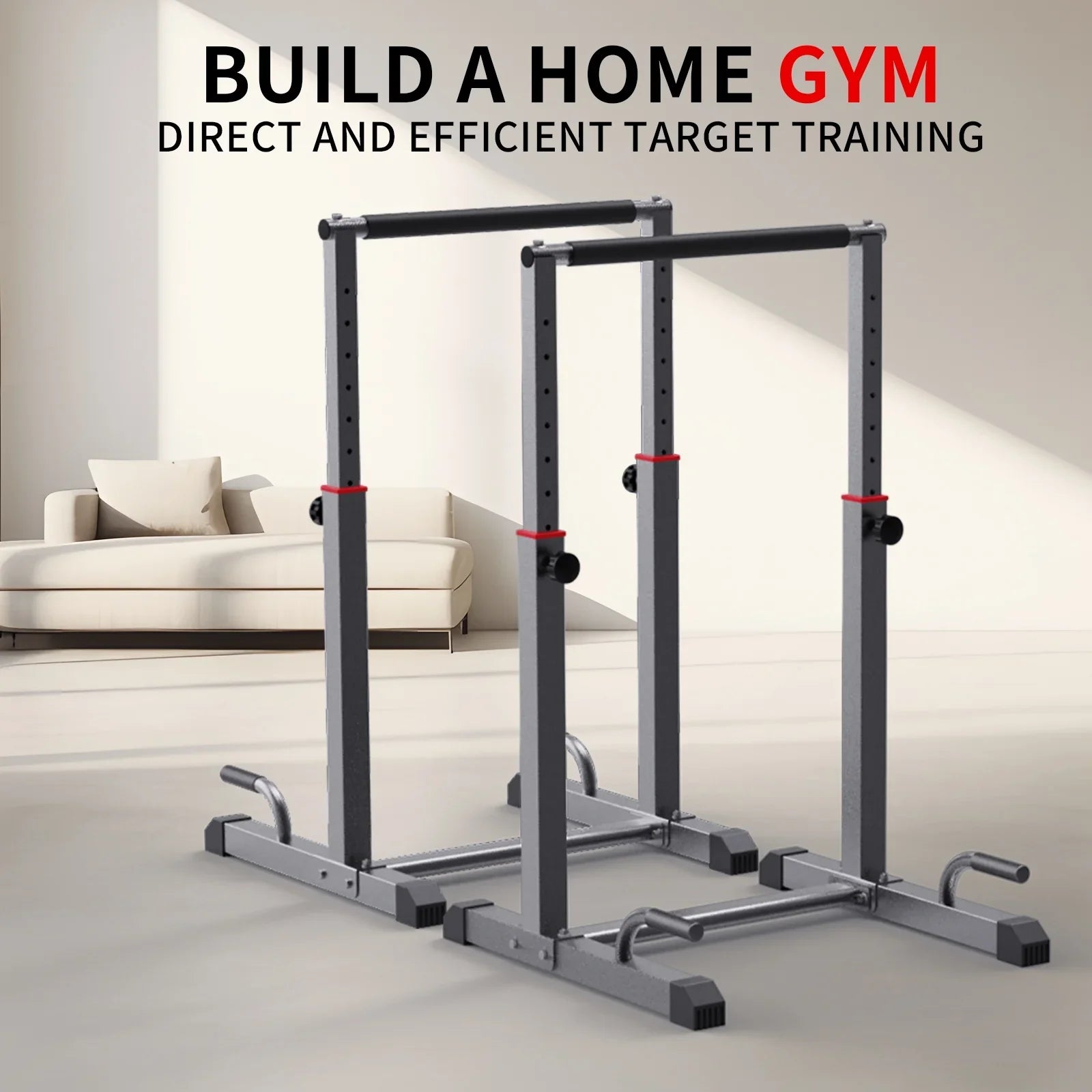 Z  Dip Bar Station Set, 9 Level Adjustable, 1200lbs Heave Duty Dip Station for Full Body Workout Fitness,Functional Parallettes Bars
