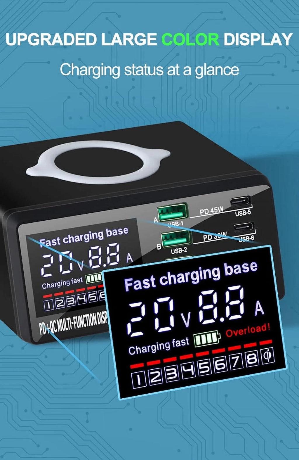 110W  Charger Adapter Wireless Charger Charging Station   C Fast Phone Charger For iPhone 13 12 11 Xiaomi Huawei Samsung