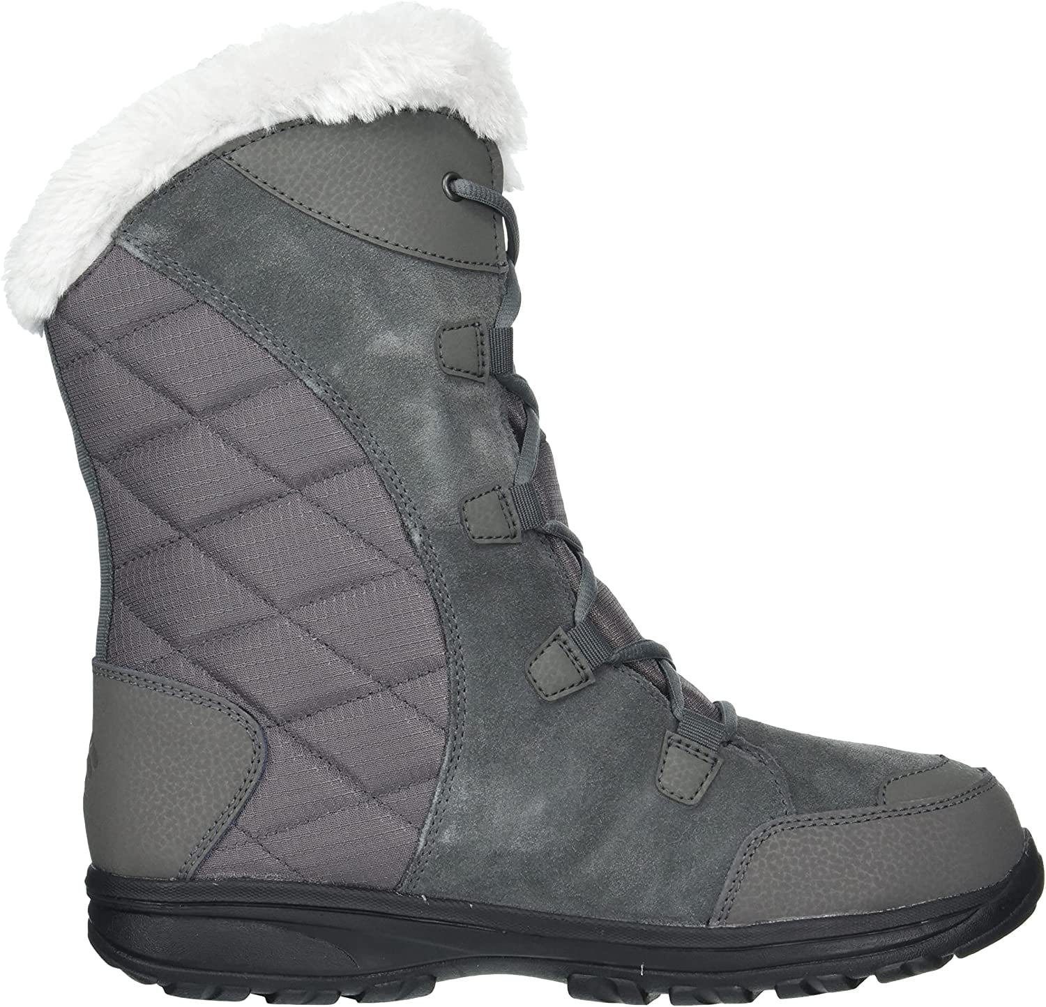 Columbia Womens Ice Maiden  Snow Boot 9 Wide Shale/Dark Raspberry