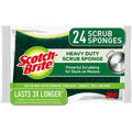 Scotch-Brite Heavy Duty Scrub Sponges, Stands Up To Stuck-On Grime, Green, 24 Count, Pack Of 8