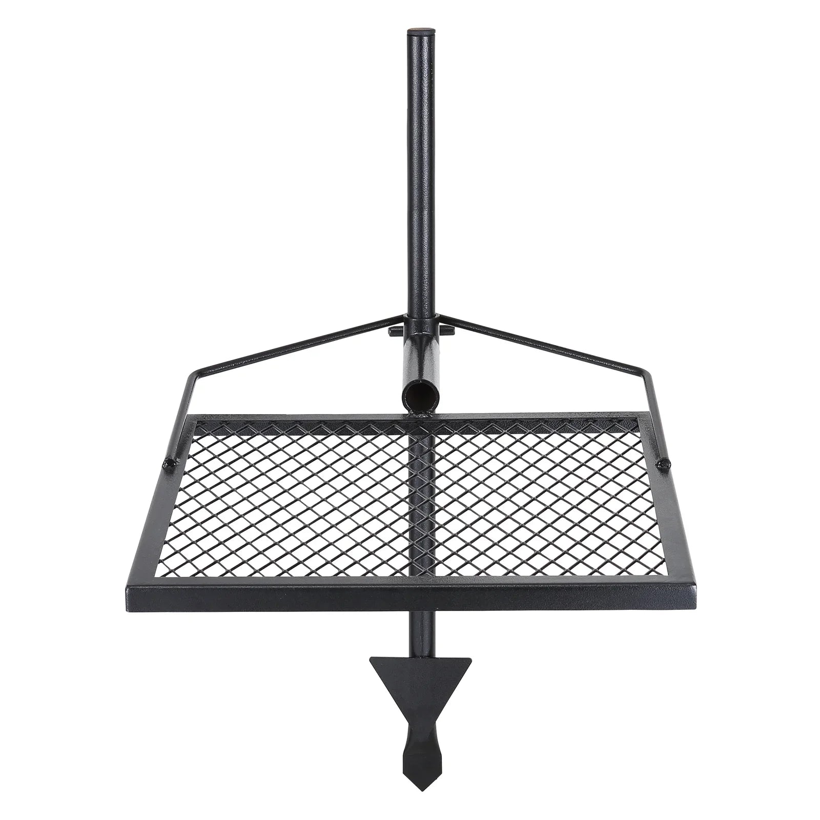 Swivel Campfire Grill 16" x 16" Heavy Duty Steel Open Fire Cooking Grate Adjustable