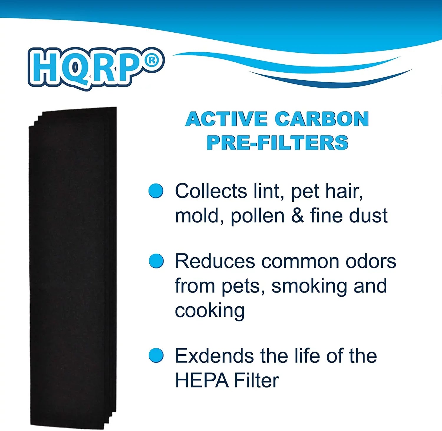Filter Kit for Lowe's 560976 -E-4 FLT5000; Idylis 3-Speed 193-sq ft / --125 Air Purifier  , 2pcs Cartridge Filters & 4pcs Carbon Pre-Filters (Reserve)