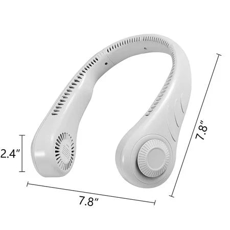 Portable Mini Fan Neckband Bladeless Neck Hanging Cooler  Rechargeable Fan , 3 Speed Adjustable For Home Office Outdoor