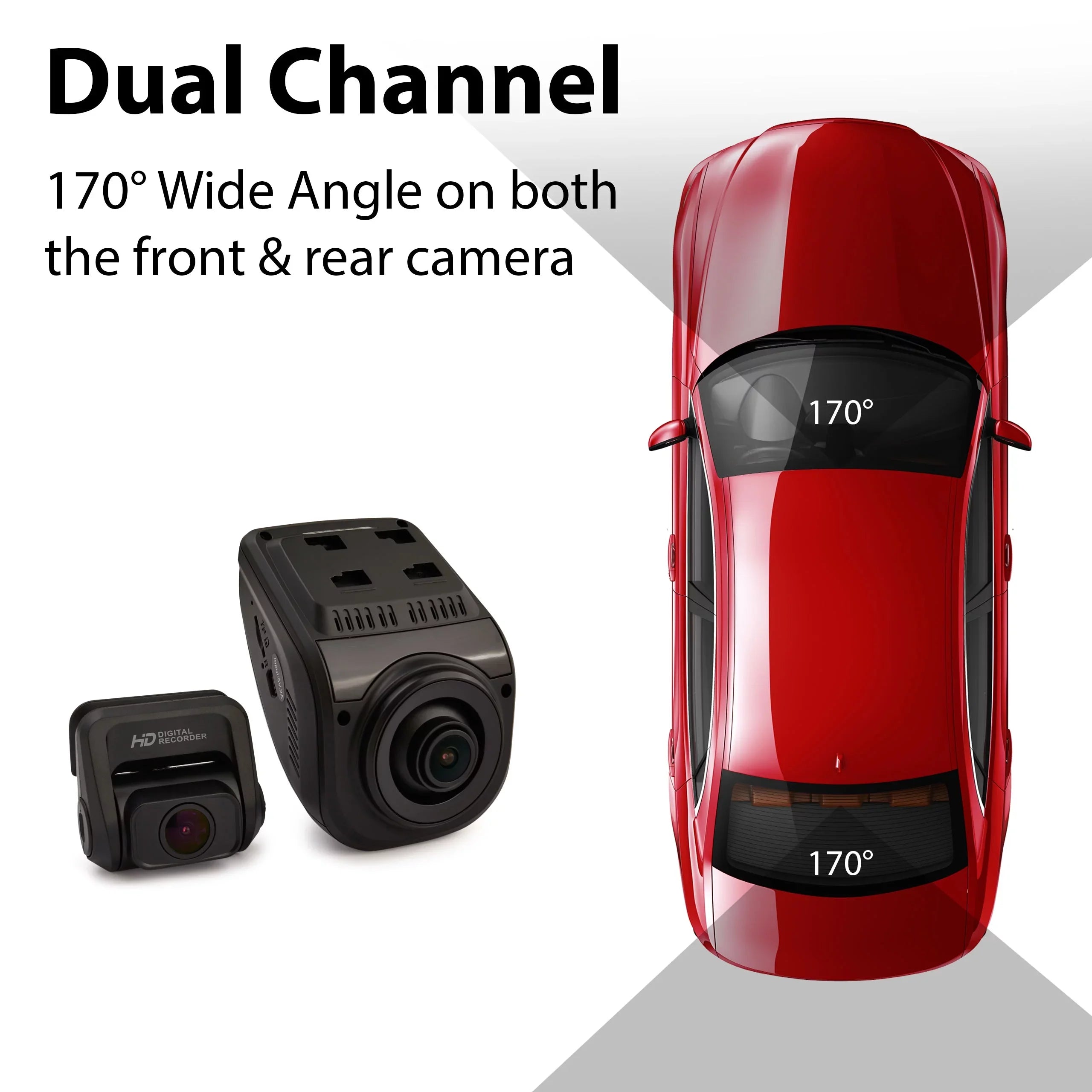 Rexing V1P Pro 1080p Full  Front and Rear Dash Cam