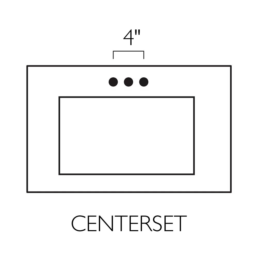 Design House 557660- 61-inch Camilla Cultured Marble Centerset Mount Rectangle Single Bow Vanity Top with Integrated Backsplash, Solid White