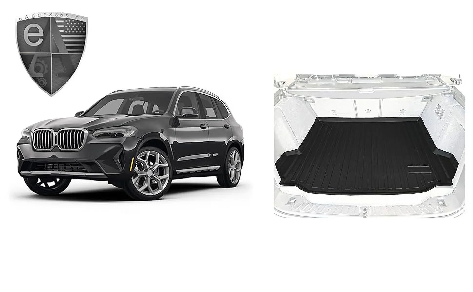 Cargo Liner – Trunk Mat for  X3 2018-2024 – Weather-Resistant Trunk Mats for Cars with Raised Lip – Non-Slip Car Trunk Mat Rubber – Easy to Install – Laser Pre-Cut Design