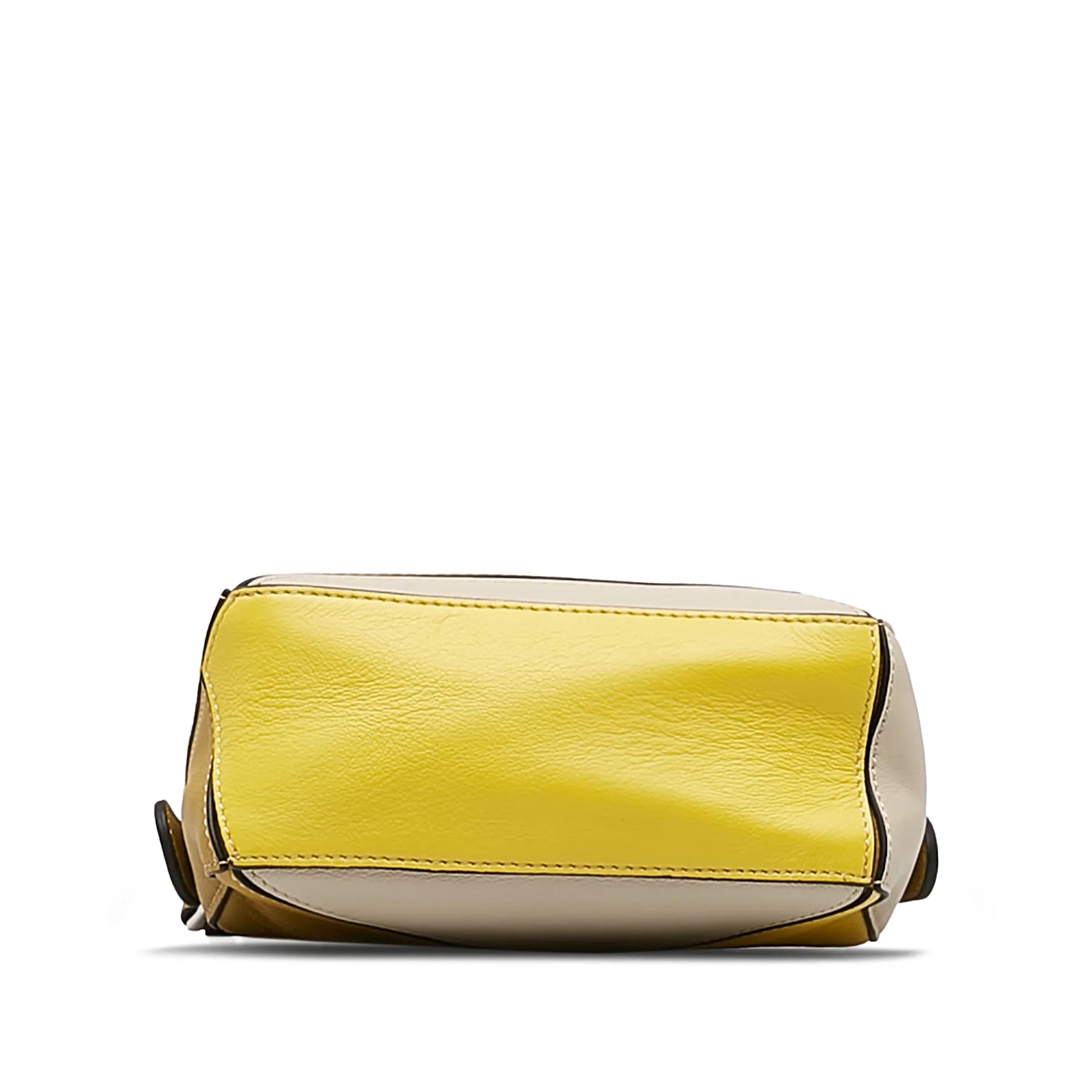 Pre-Owned Authenticated  Mini Puzzle Satchel Calf Leather Yellow Unisex (Good)