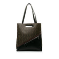 Pre-Owned Authenticated Fendi 1974 Zucca Shopping Tote Coated Canvas Fabric Brown Satchel Unisex (Good)