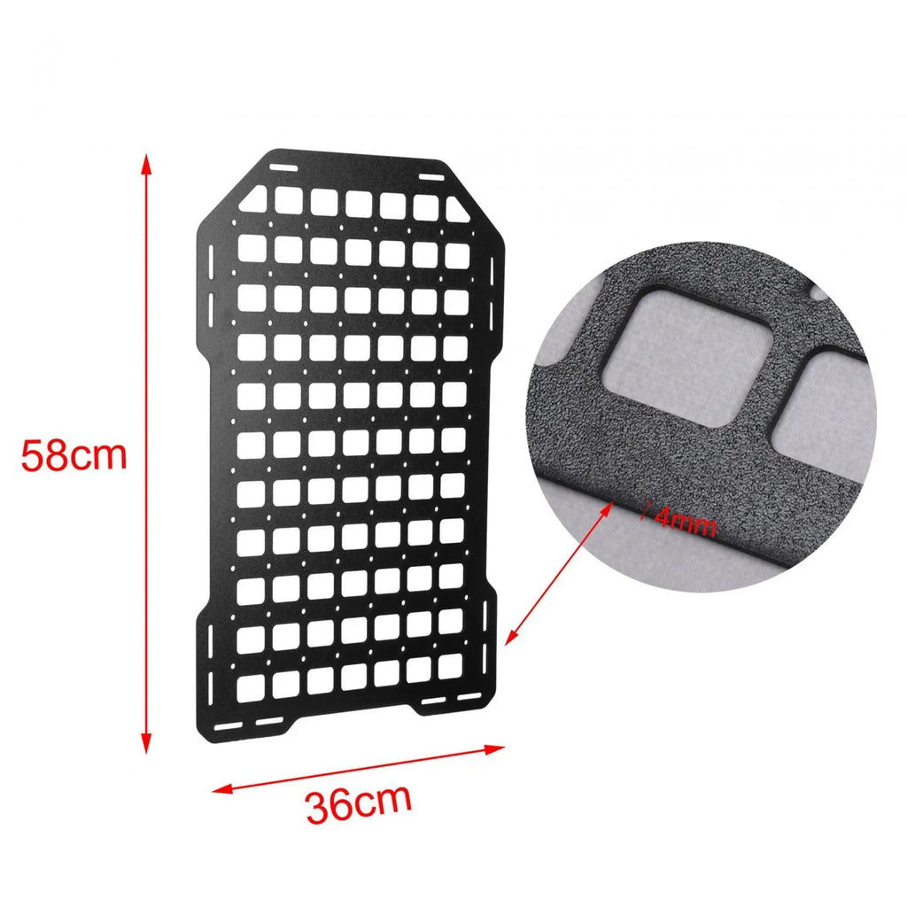 Baoblaze Molle Panel for Vehicles Accessories Storage Rack for Car Thickened 4mm