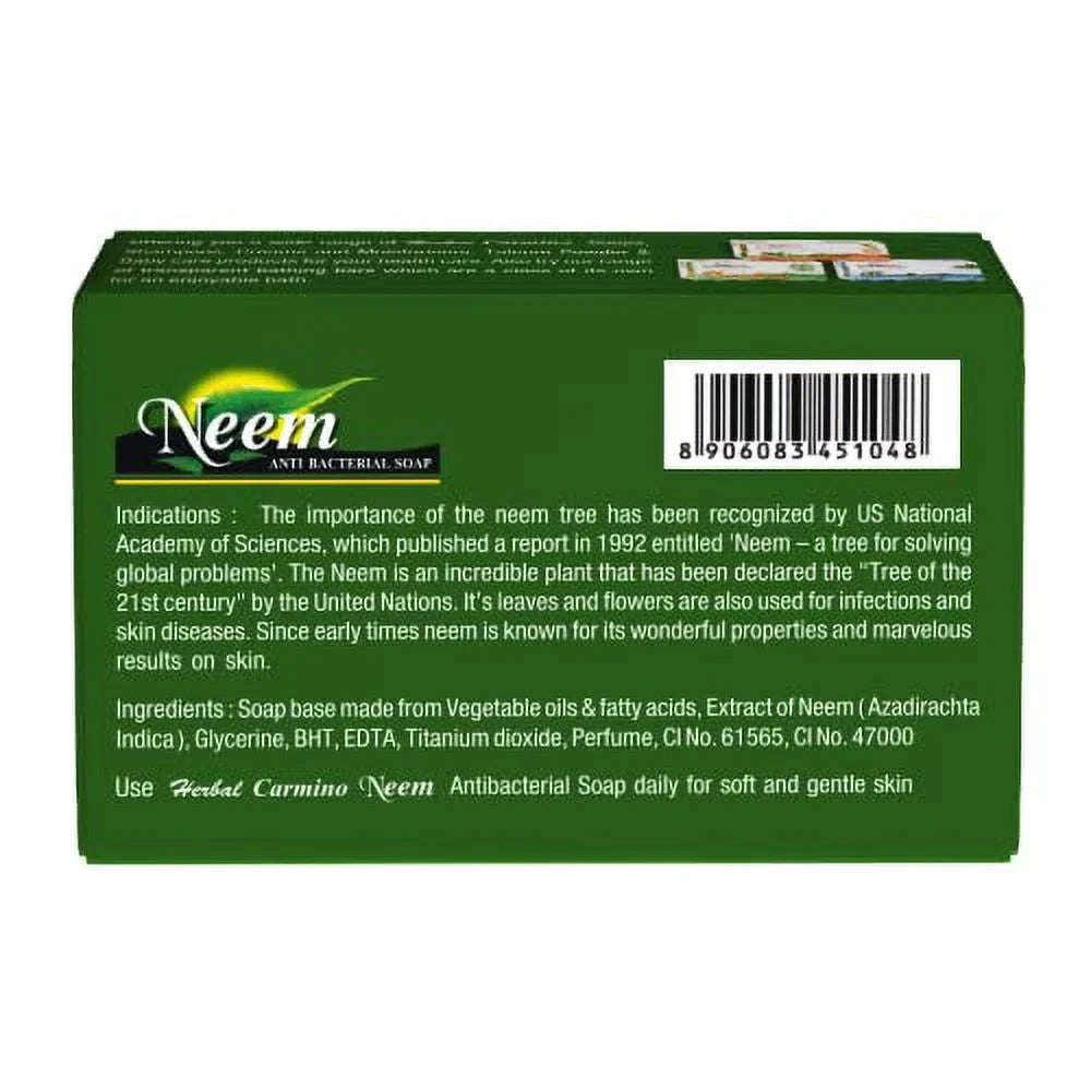 Carmino Neem Bathing Bar, 75G (Pack of 6)