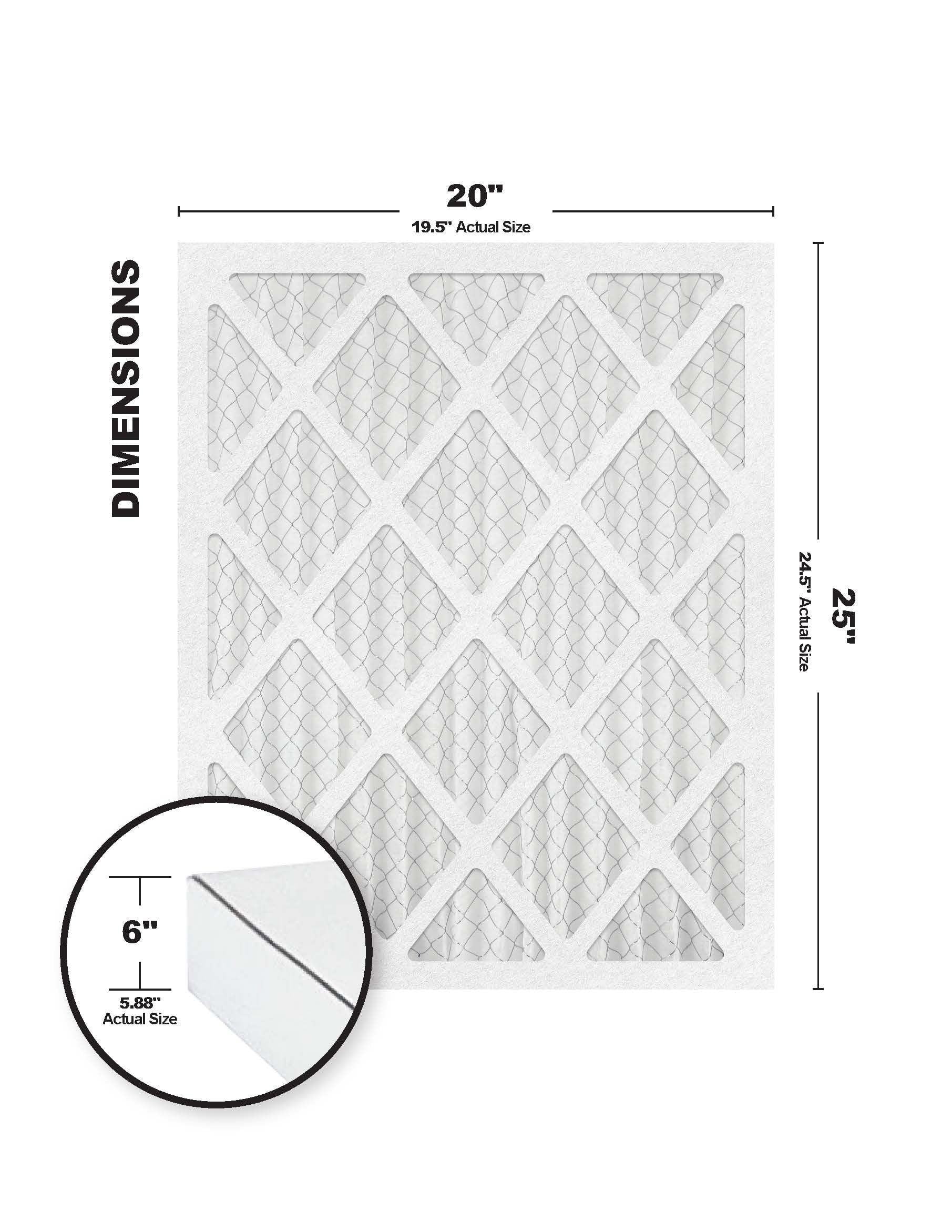 Accumulair Platinum 20x25x6  11 Air Filters (6 Pack)