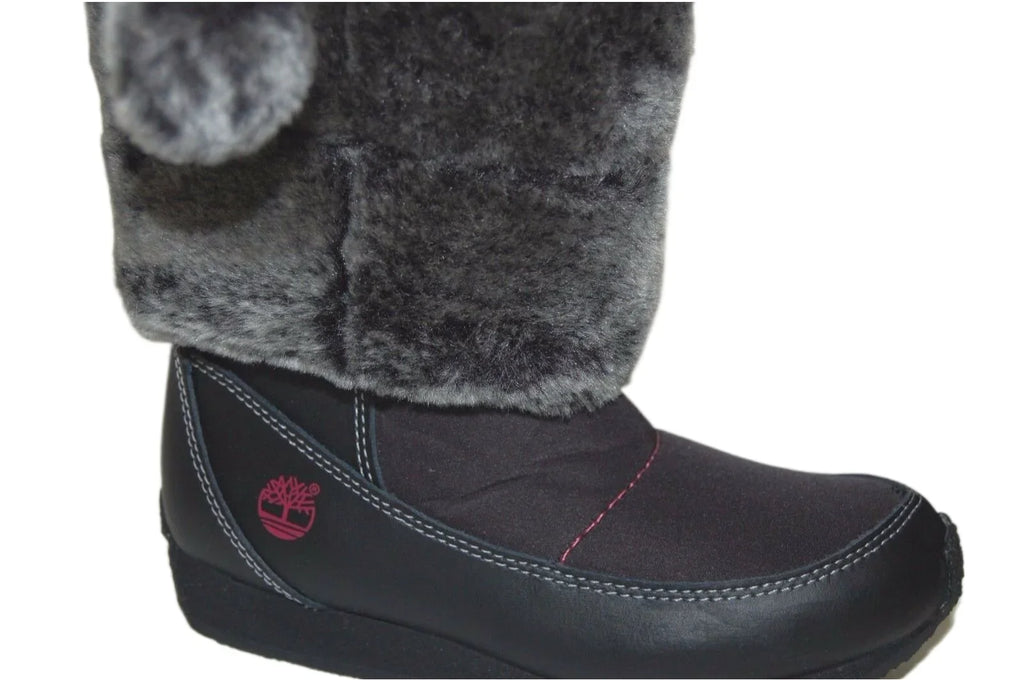 Timberland Preschool Youth Winterberry Tall Fur Medium Boot Black 59794 size 1.5