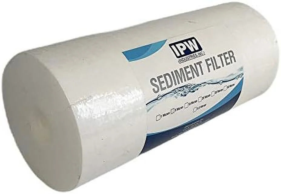 Whole House Sediment Water Filter - 20 Micron Sediment Filter - Full Flow Filter Compatible With Pelican And Other 10" X 45" Filtration Systems (6 Pack Of Filters)