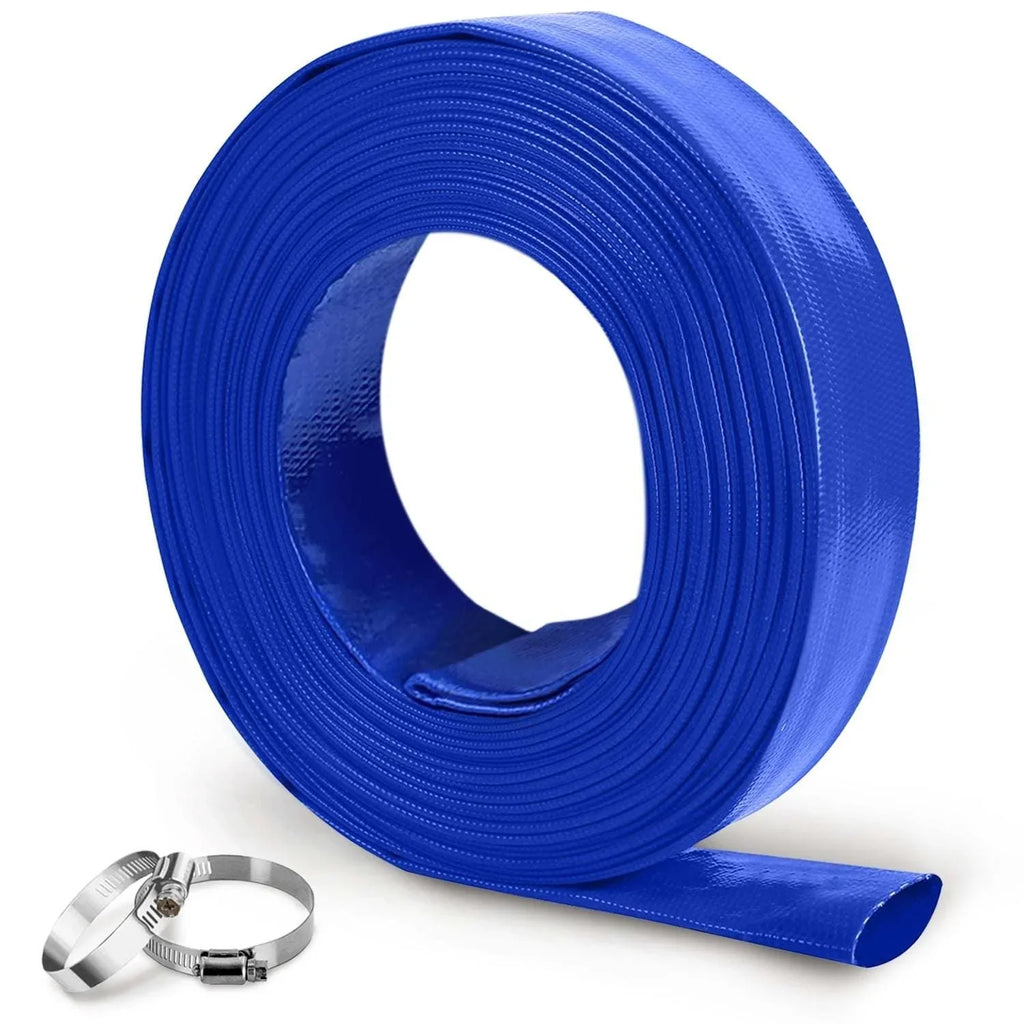 Heavy-duty  Lay-Flat Water Hose - High tensile strength fiber reinforcement for pool equipment