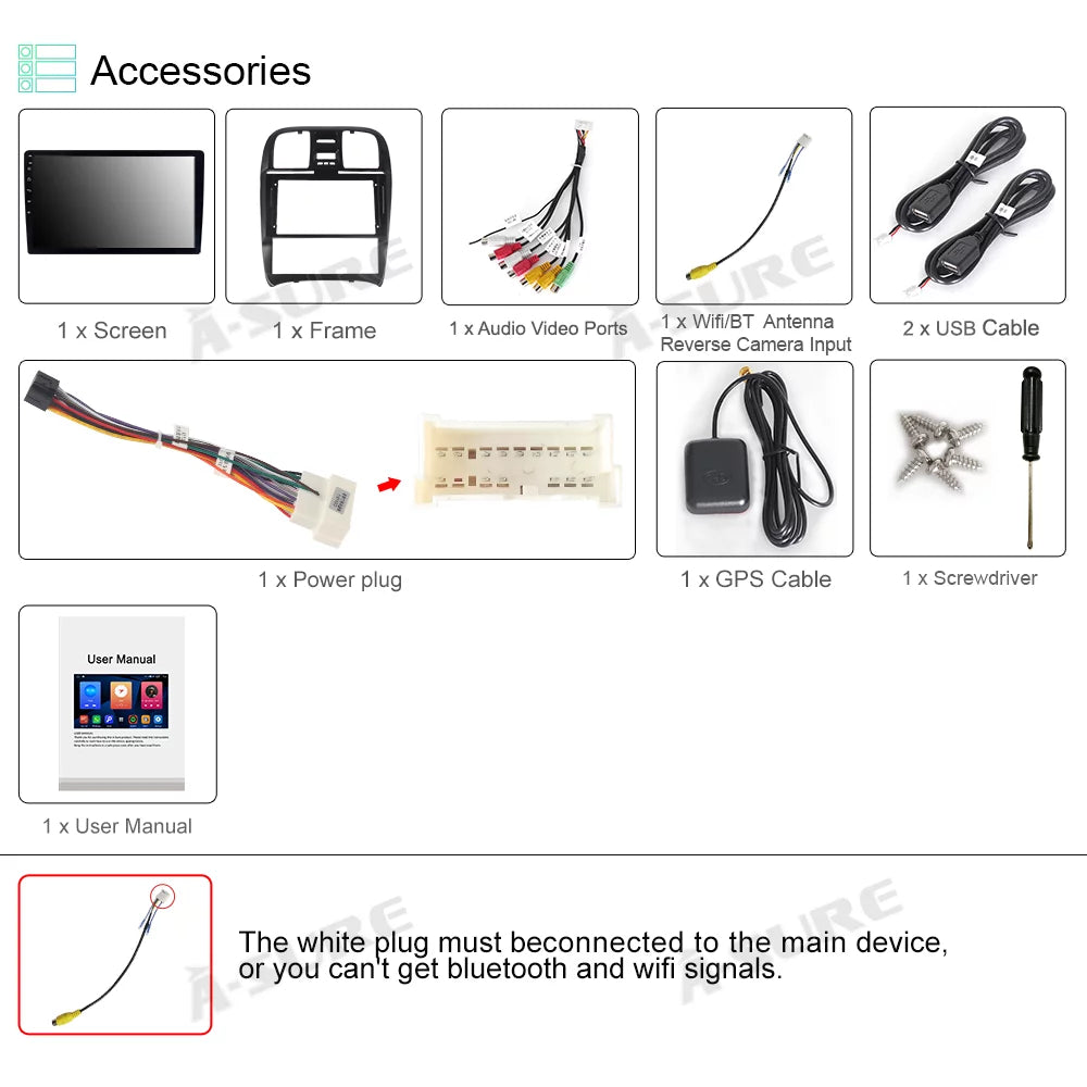 Wireless CarPlay Android 11 Car Srereo Player 2+32G for Hyundai Sonata 2001-2005