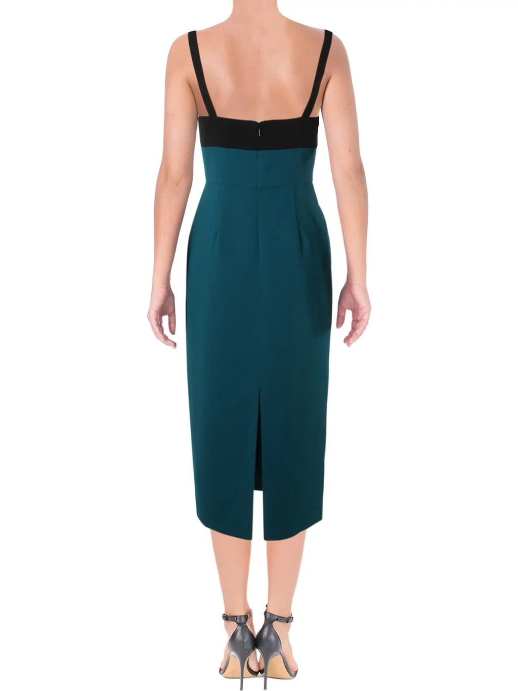 Jill Stuart Womens Sleeveless V-Neck Midi Dress