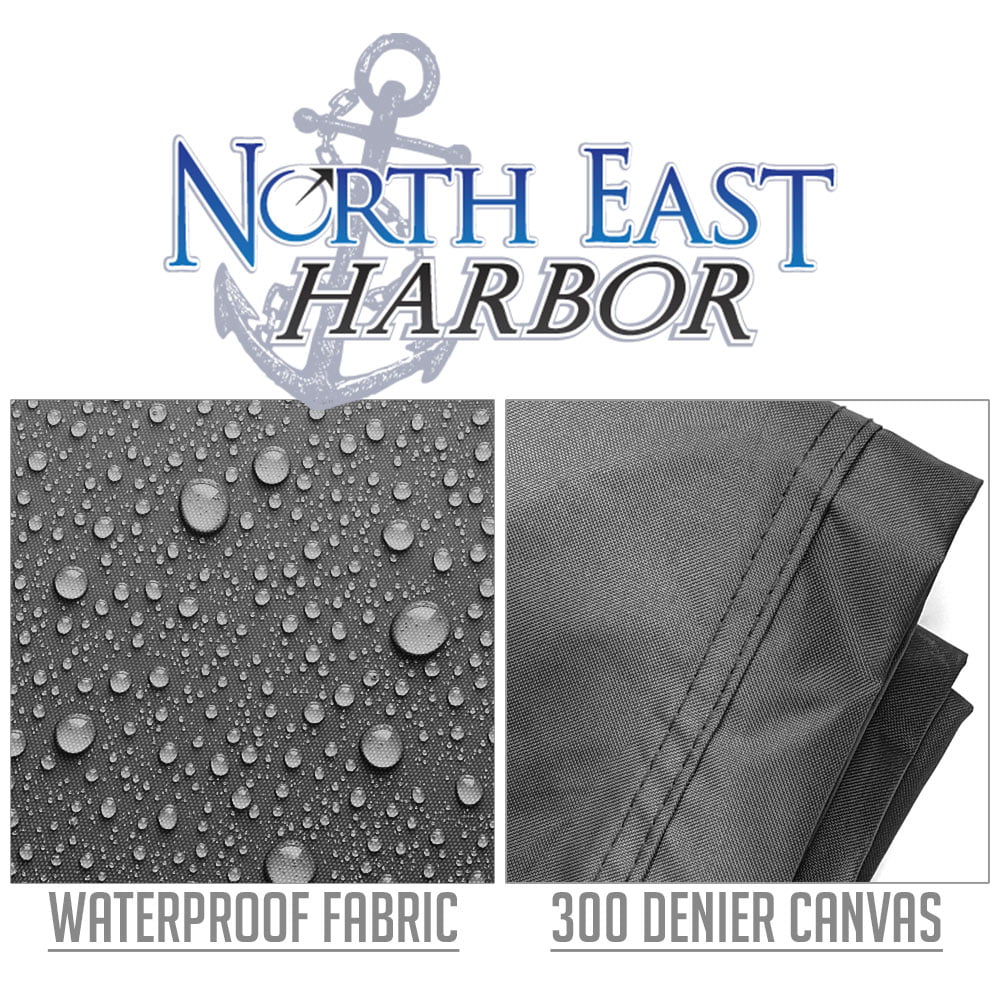 Heavy-Duty Kayak Canoe Boat Cover- 10ft- Waterproof, Dust and Sun Protection- Storage & Travel - Grey