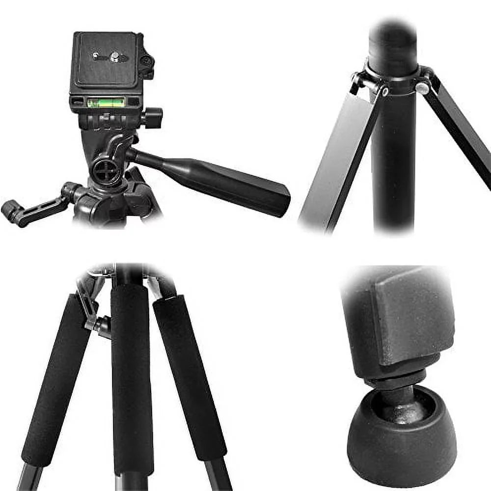 60" Inch Pro Series Professional Camera Tripod Goes For All GoPro  Cameras,  Digital Cameras and Camcorders + eCostConnection Microfiber Cloth