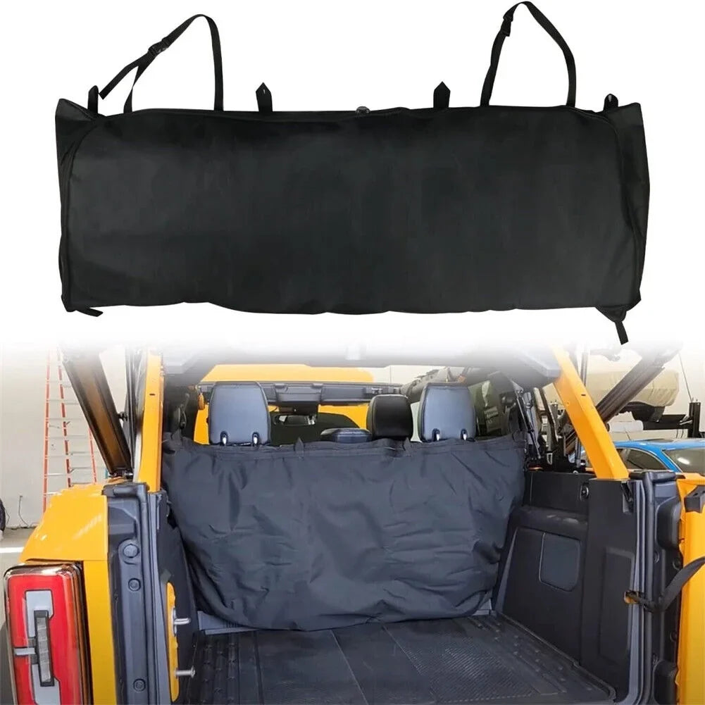 For Ford Bronco 2021 2022 4 Door 600D Soft Top Rear Window Storage Bag Organizer