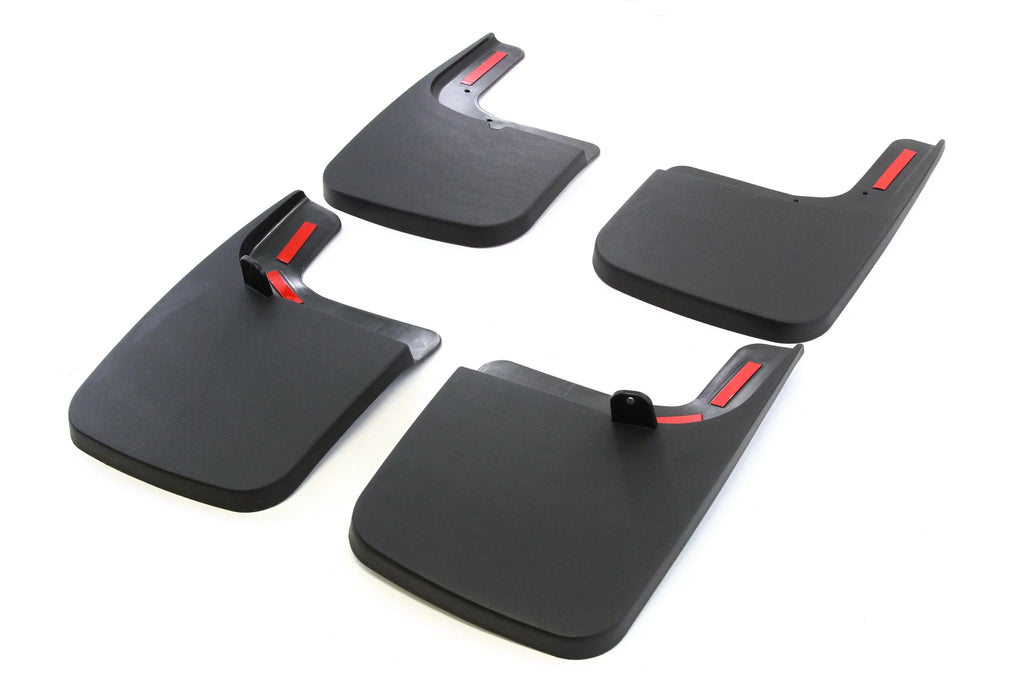 Red Hound Auto Compatible with Ford (2017-2020 F-250 F-350 Super Duty) Mud Flaps Splash Guards Front and Rear Molded 4pc Full Set (for Vehicles with  Fender Flares/Trim)