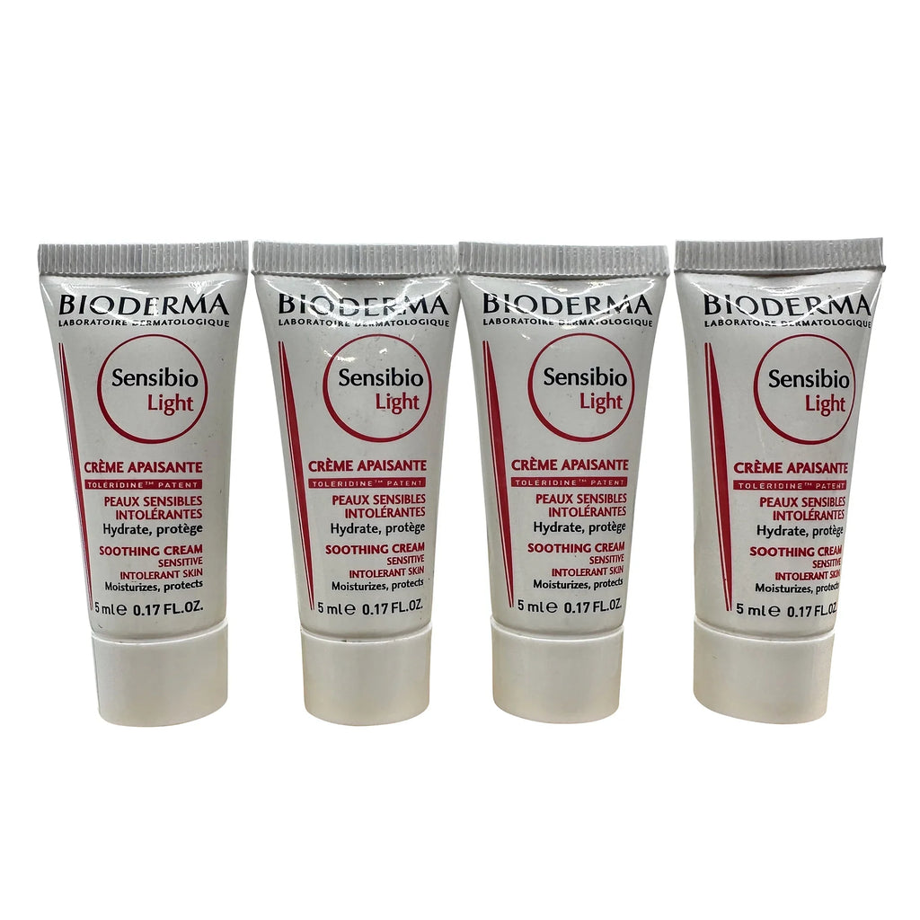 Bioderma Sensibio Light Soothing Cream Sensitive & Intolerant Skin 0.17 oz Set of 4