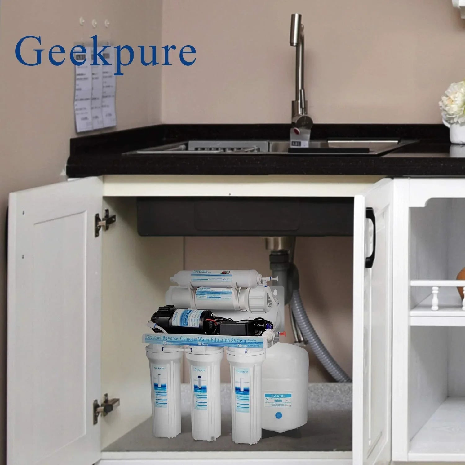 Reverse Osmosis Booster Pump Kit with Transformer + High and Low Pressure Switches + Fittings for 50-150   System
