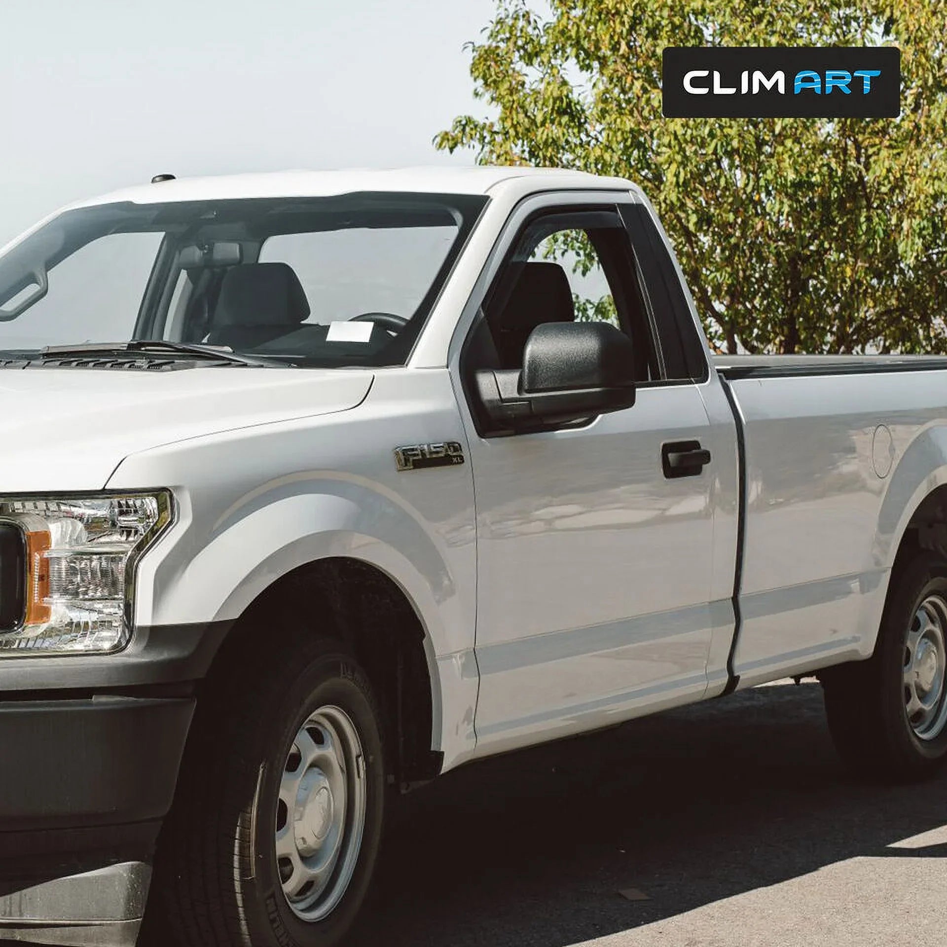 in-Channel Incredibly Durable Rain Guards for Ford F150 2015-2020 Regular Cab, Original Window Deflectors, Vent Window Visors, Vent Deflector, Dark Smoke Truck Accessories, 2 pcs- 315008LP