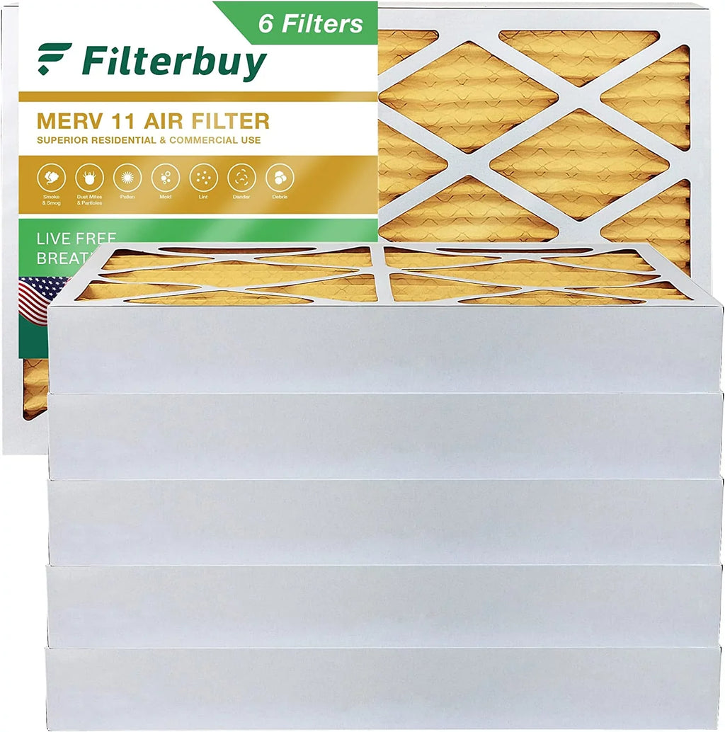 Filterbuy 16x30x4  11 Pleated   Furnace Air Filters (6-Pack)