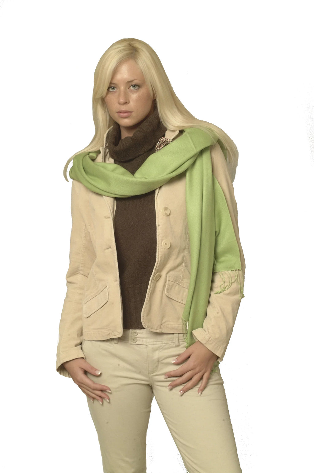 Shawl/Shawls/Scarf/Scarves/Wrap/Stole/Muffler/Cape/Ruana/Blanket/Throw/Pashmina Shawl/Cashmere Scarf/Wool/Silk (Honey Dew Green Regular Shawl)