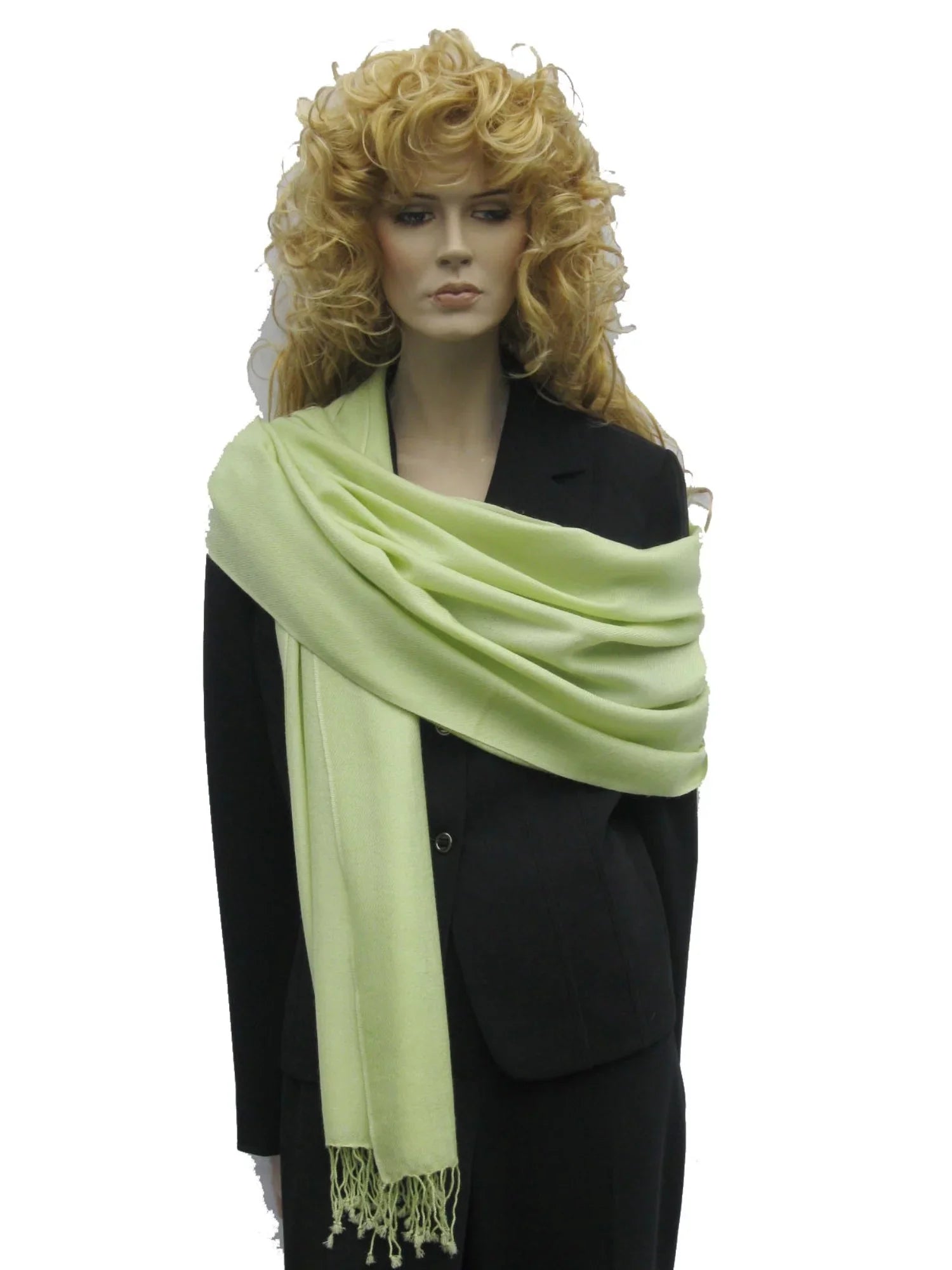 Shawl/Shawls/Scarf/Scarves/Wrap/Stole/Muffler/Cape/Ruana/Blanket/Throw/Pashmina Shawl/Cashmere Scarf/Wool/Silk (Honey Dew Green Regular Shawl)