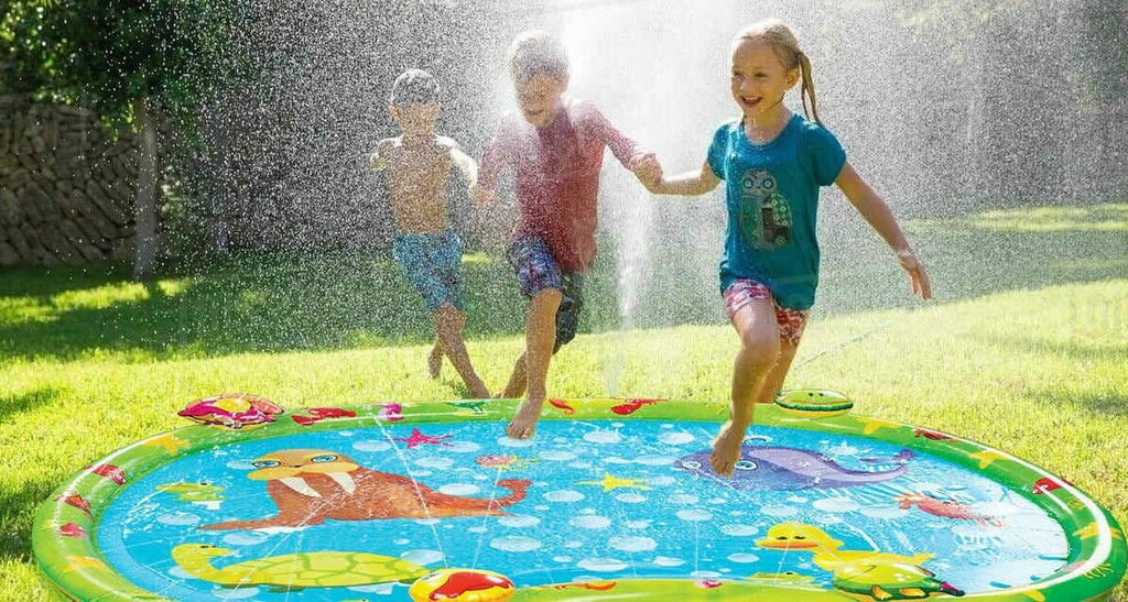 Sprinkler Splash Mat, Kids Pool, Outdoor Lawn Water Toys, Splash Pad, Wading Swimming Pool, Inflatable Splash Sprinkler Pad