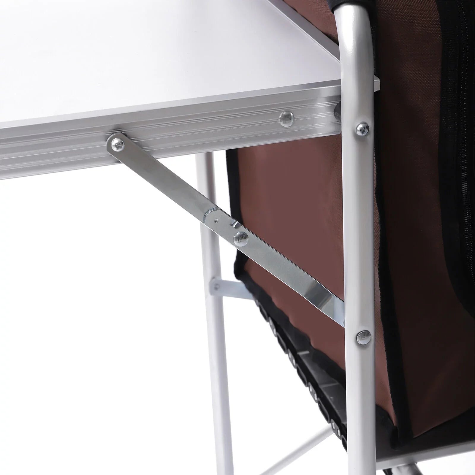 Camping Kitchen Table Storage Cabinet Folding  Grill Table Cupboard Shelf