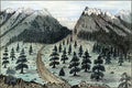 24"x36" Gallery Poster, rocky mountains Cherokee Trail near Fort Collins, Colorado, from a sketch taken 7 June 1859