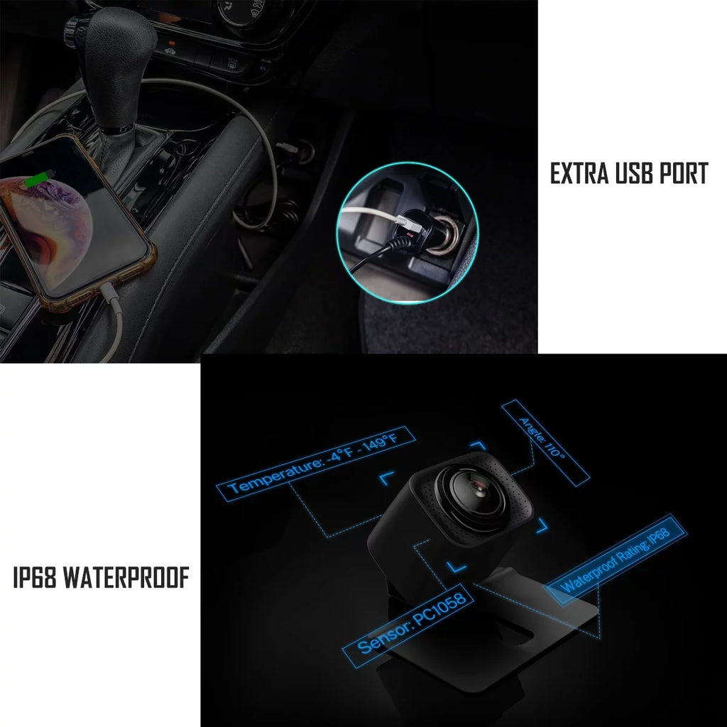 Wireless Backup Camera for Trucks, Waterproof Reversing Camera Easy Installation, Vehicle Digital BackUp Camera System Wireless Rear View Camera for Trailer