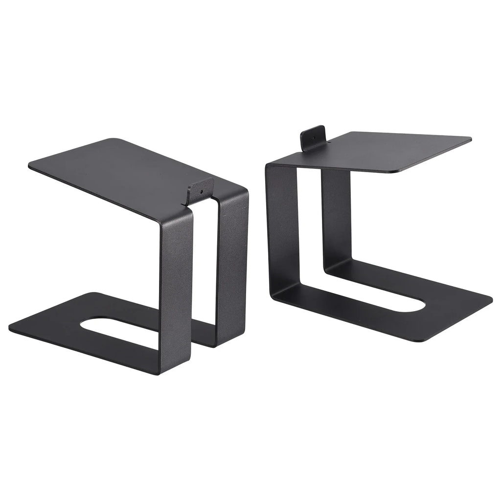 Uxcell Desktop Speaker Stands, Metal Desk Speaker Stands Support Studio Speaker Bookshelf Stand Black Pack of 2