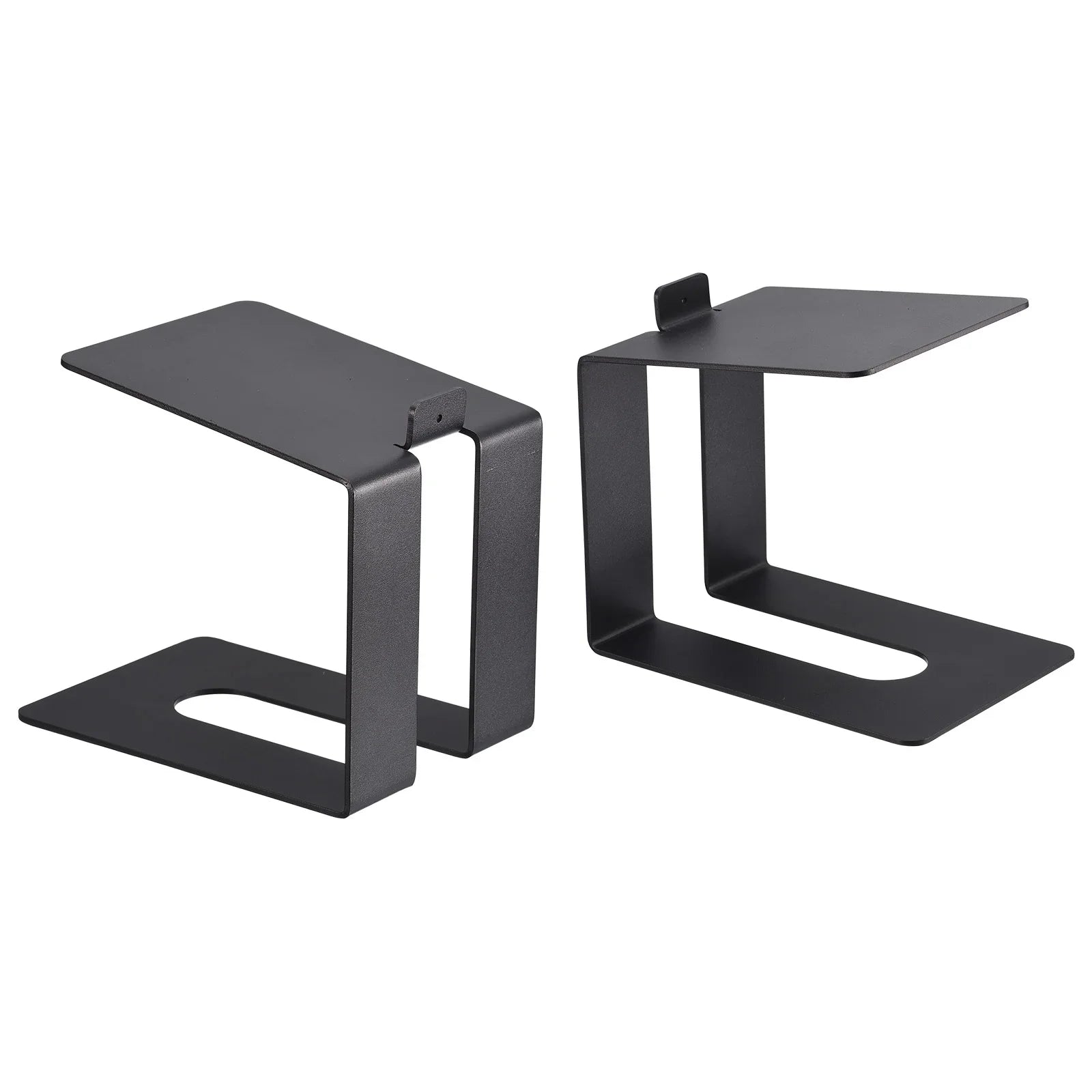 Uxcell Desktop Speaker Stands, Metal Desk Speaker Stands Support Studio Speaker Bookshelf Stand Black Pack of 2