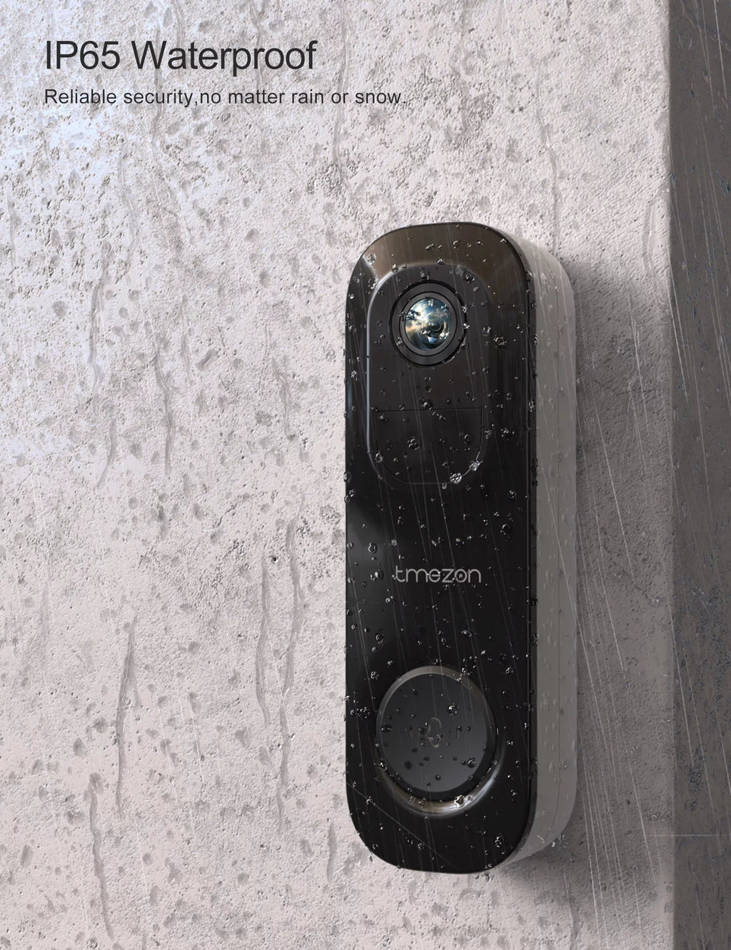 Wireless Doorbell Camera, 2K Smart Video Doorbell Works with Alexa Door Bell Camera for Home Security, 2.4G WiFi Required