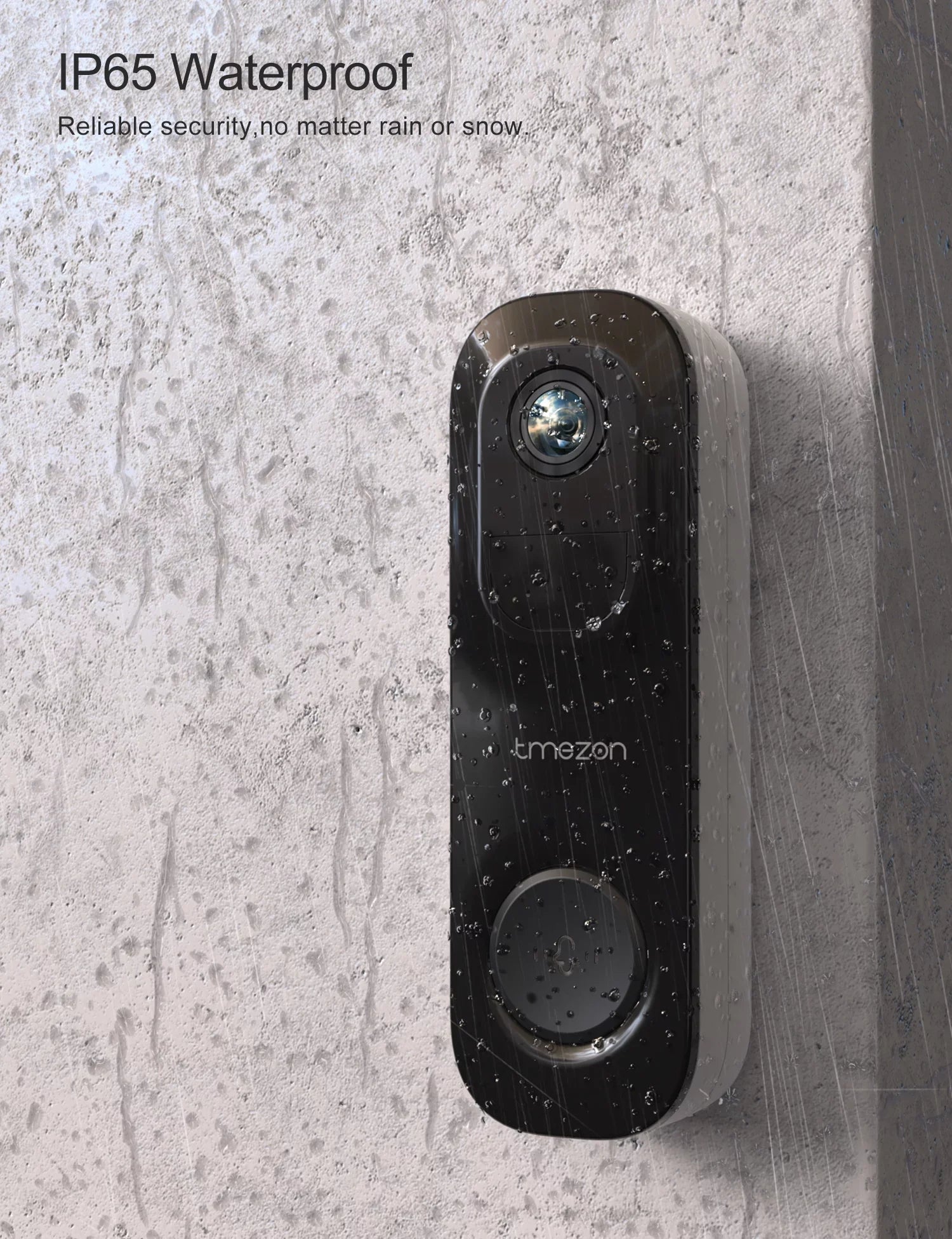 Wireless Doorbell Camera, 2K Smart Video Doorbell Works with Alexa Door Bell Camera for Home Security, 2.4G WiFi Required