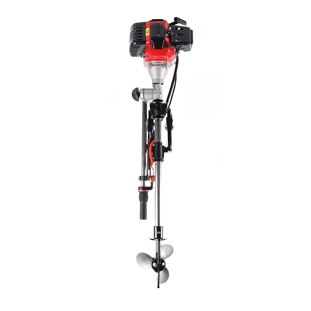 2.3HP 2Stroke Outboard Motor Kayak Boat Engine Long Shaft W/Air Cooling System