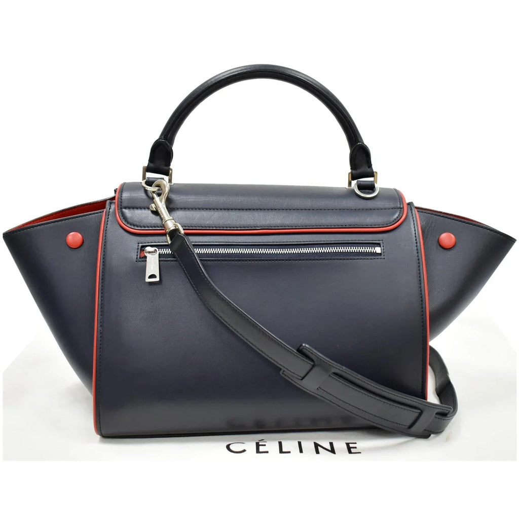 Pre-owned  Trapeze Small 2way Leather Tote Shoulder Bag Blue